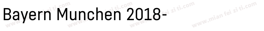 Bayern Munchen 2018字体转换